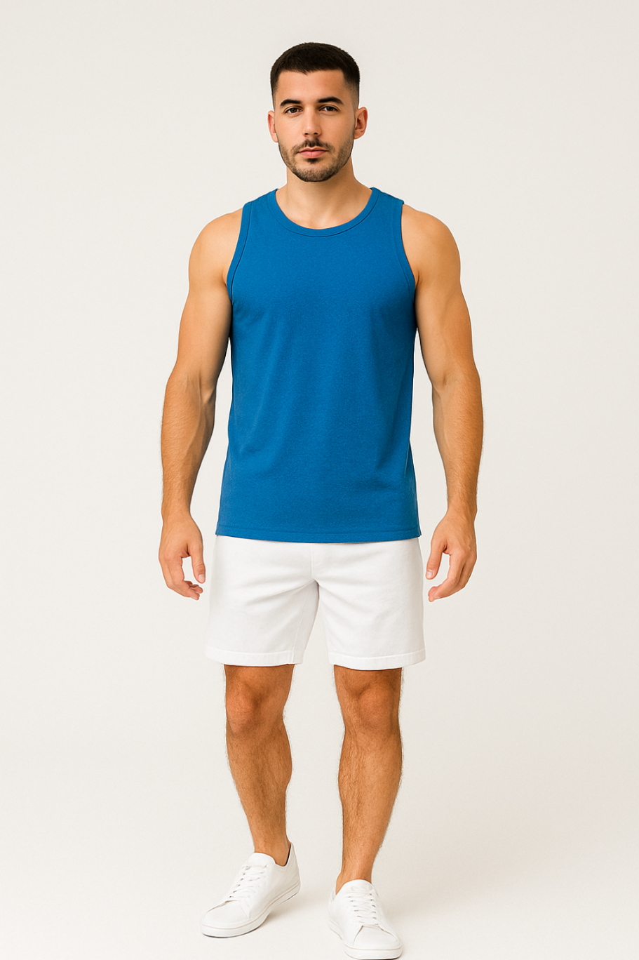 Koszulka męska Tank top bez rękawów niebieska Dannycompl 2