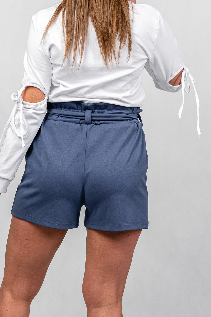 Szorty damskie wysoki pas chabrowy S32 Danny com pl 6