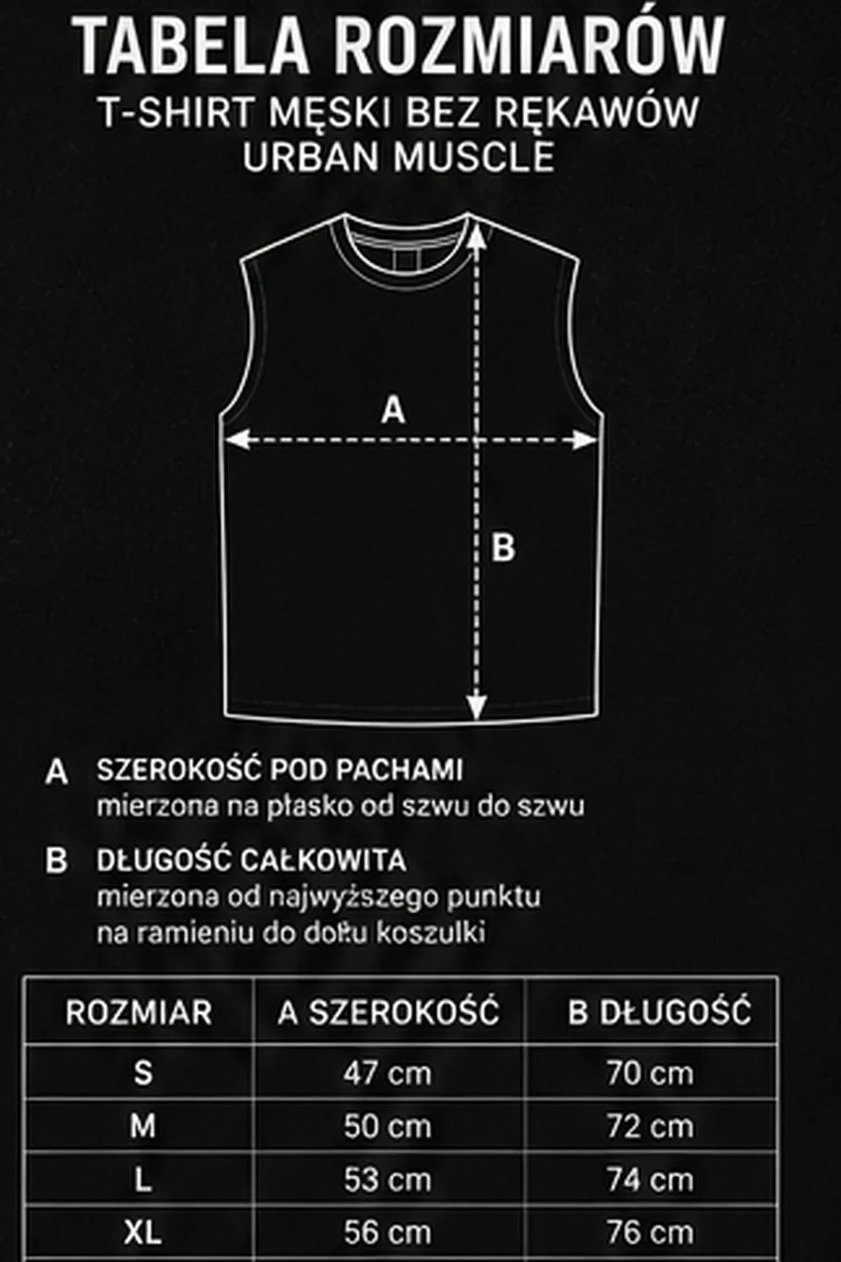 Tabela rozmiarów DANNY Urban Muscle czarny S-3XL – styl DANNY