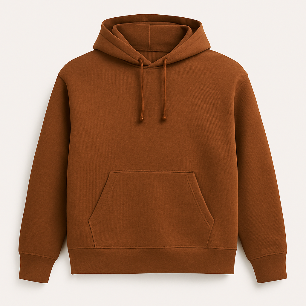 Bluza męska z kapturem kangurka brązowa DANNY