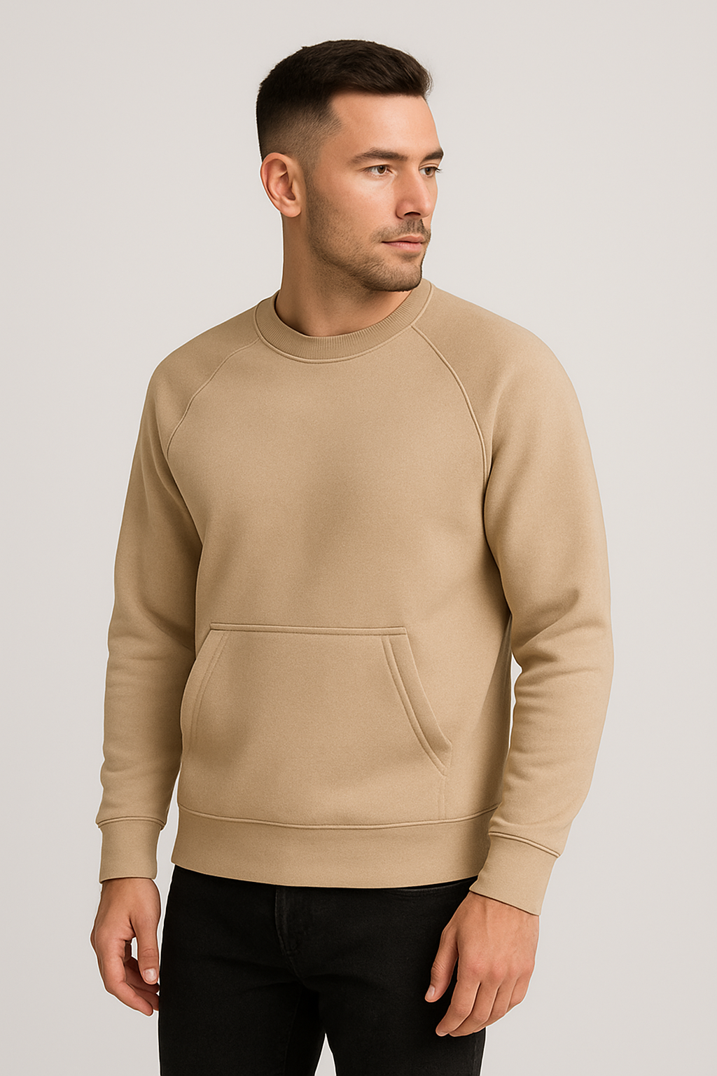 Bluza męska kangurka beżowa