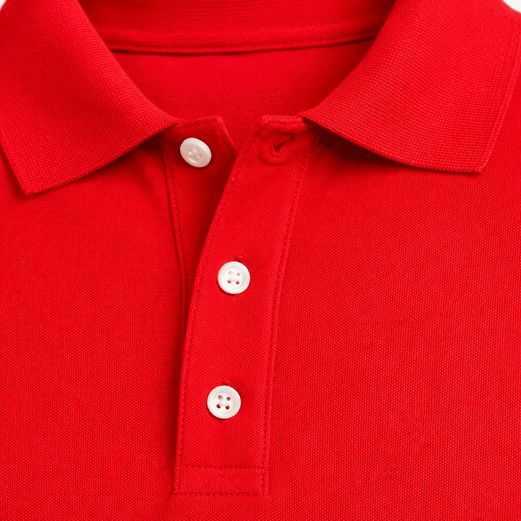 Koszulka polo męska czerwona Klasyczna 100% Bawełna - DANNY