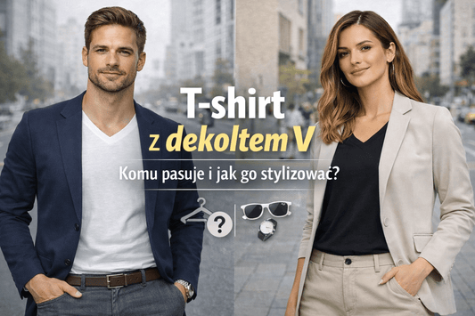 T-shirt z dekoltem V – stylizacje, porady i trendy - DANNY