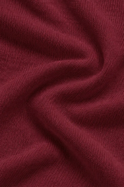 Bordowa dzianina single jersey 200 g/m² – detal materiału DANNY
