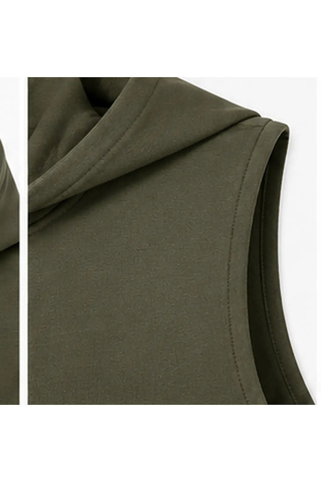 Wykończenie ramienia T-shirtu bez rękawów Olive2 DANNY – detal