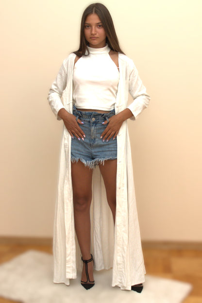 Bluza top bez rękawów biała Danny com pl 3
