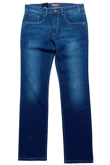 Jeansy męskie OWIEDO– luźny krój, prosta nogawka, granatowe ATRAKT SP Z O O