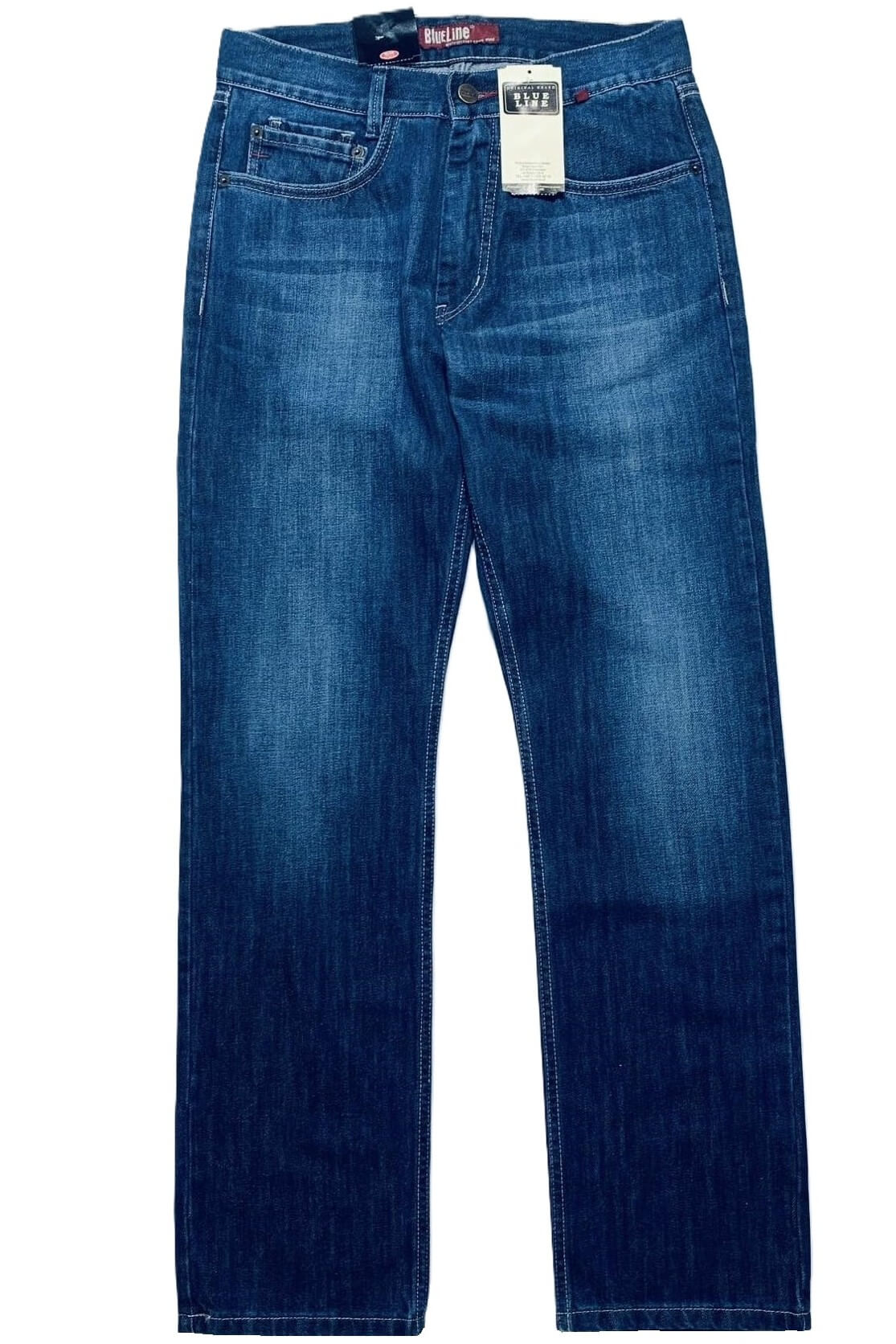 Jeansy męskie KENTUCKY – klasyczne jeansy o prostym kroju, ciemne pranie ATRAKT SP Z O O