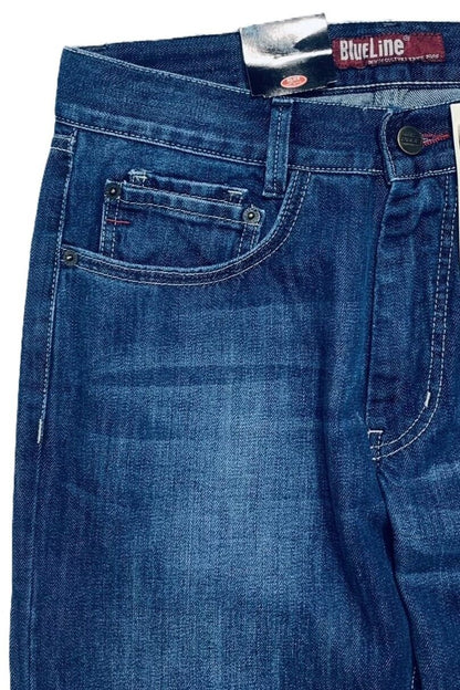 Jeansy męskie KENTUCKY – klasyczne jeansy o prostym kroju, ciemne pranie ATRAKT SP Z O O