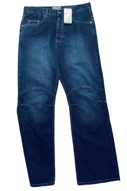 Jeansy męskie MANHATTAN – luźny krój, szeroka nogawka ciemny ATRAKT SP Z O O