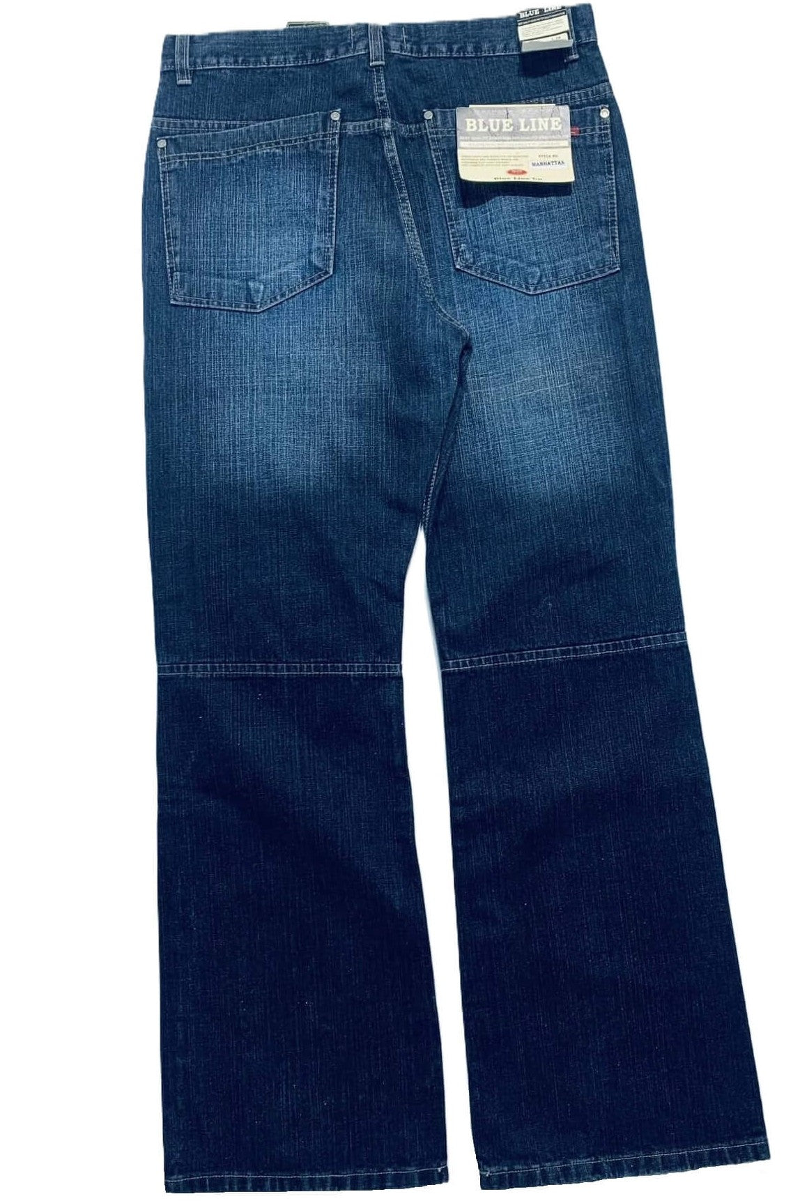 Jeansy męskie MANHATTAN – luźny krój, szeroka nogawka ciemny ATRAKT SP Z O O