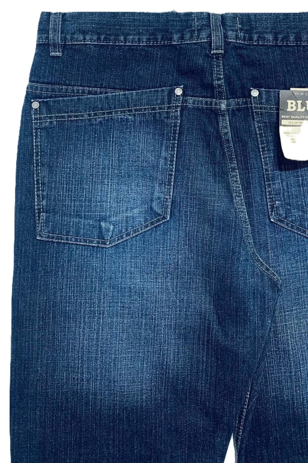 Jeansy męskie MANHATTAN – luźny krój, szeroka nogawka ciemny ATRAKT SP Z O O