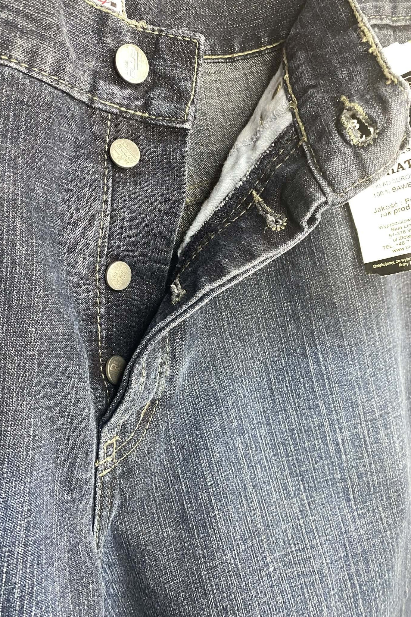 Jeansy męskie MANHATTAN – luźny krój, szeroka nogawka ciemny ATRAKT SP Z O O