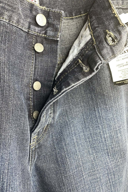 Jeansy męskie MANHATTAN – luźny krój, szeroka nogawka ciemny ATRAKT SP Z O O