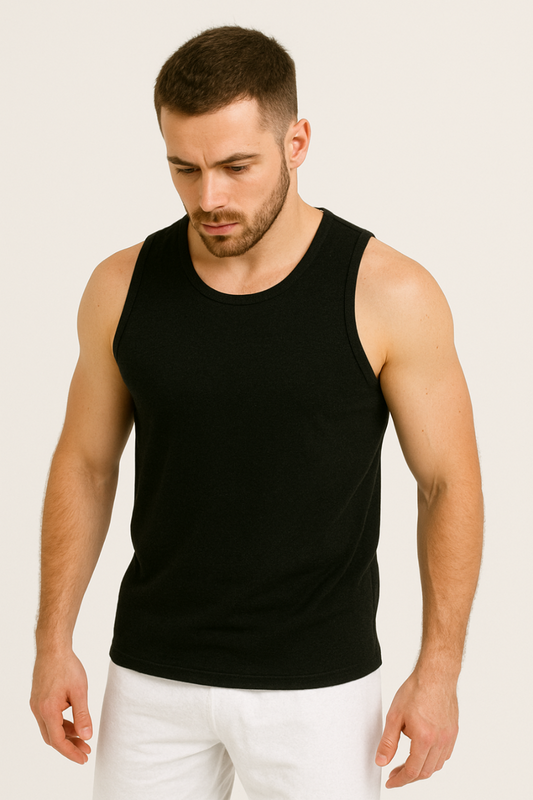 Koszulka męska Tank top bez rękawów czarny Dannycompl 1