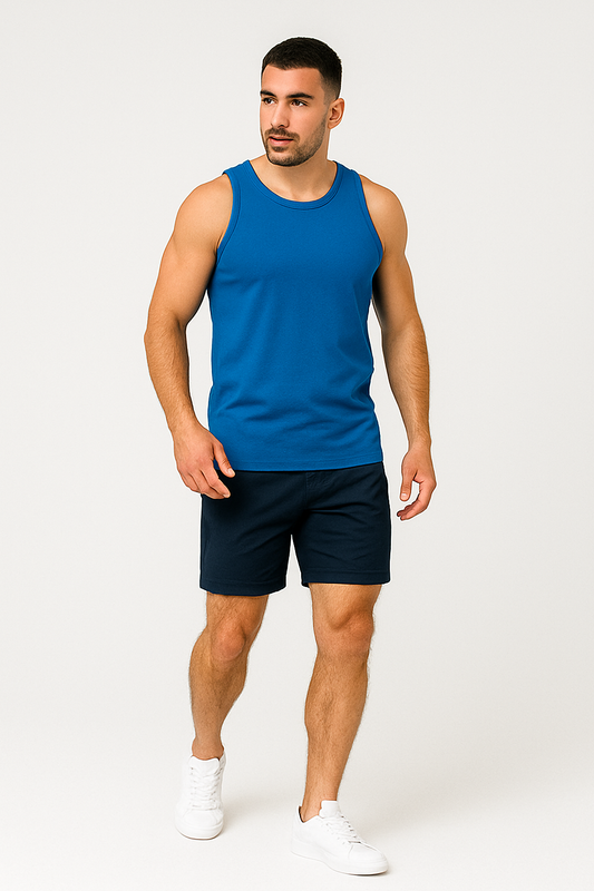 Koszulka męska Tank top bez rękawów niebieska Dannycompl 1