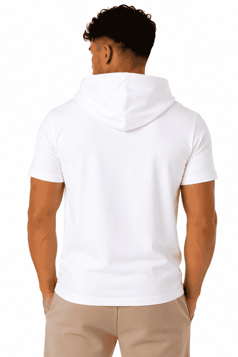 męski t-shirt z kapturem biały Danny 