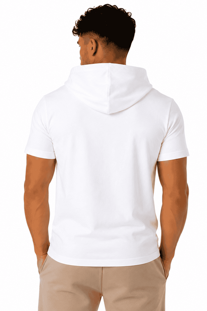 męski t-shirt z kapturem biały Danny 
