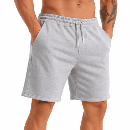 Szare szorty męskie dresowe bawełniane 320 g/m² – DANNY deta
