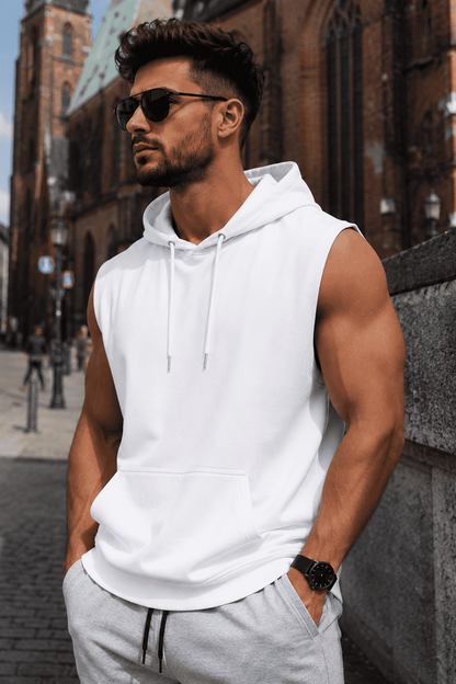 Bluza biała meska z kapturem street Danny