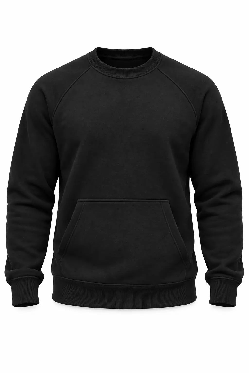 Czarna bluza męska bez kaptura DANNY – ujęcie na duchu