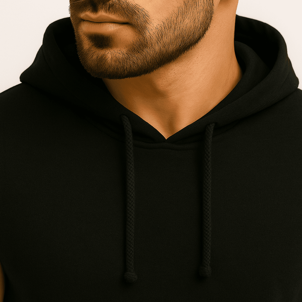 Bluza męska z kapturem bez rękawów Czarna Urban Flex - DANNY