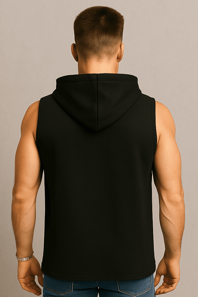 Bluza męska z kapturem czarna bez rękawów  Urban Flex - DANNY