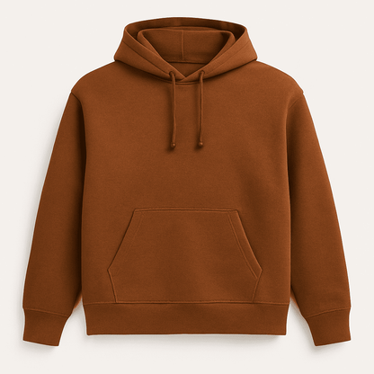 bluza meska z kapturem brązowa W5101 - DANNY na duchu