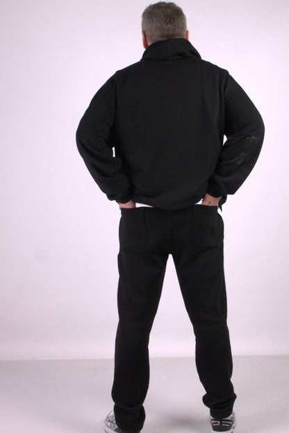 Bluza męska z ozdobnymi szwami czarna S5110 - DANNY