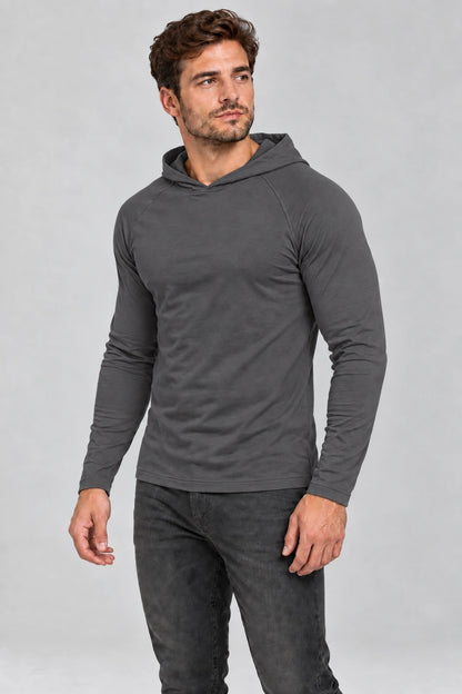Grafitowy longsleeve DANNY – półprofil