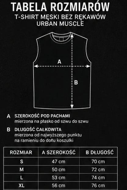 Tabela rozmiarów DANNY Urban Muscle czarny S-3XL – styl DANNY