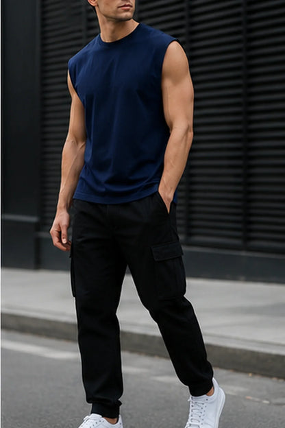 DANNY Urban Muscle królewski granat – męska stylizacja streetwear