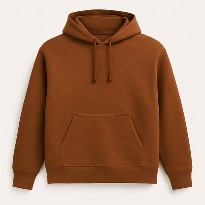 Bluza męska z kapturem kangurka brązowa DANNY