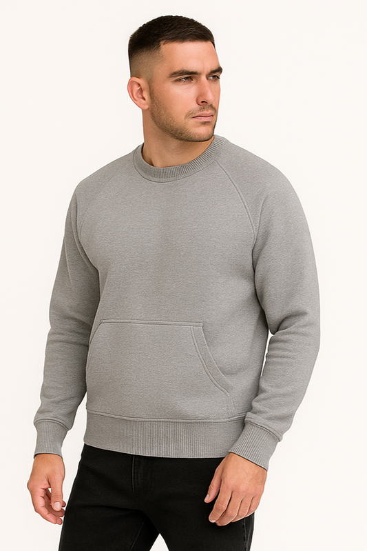 Bluza męska bez kaptura kagurka Szara Danny