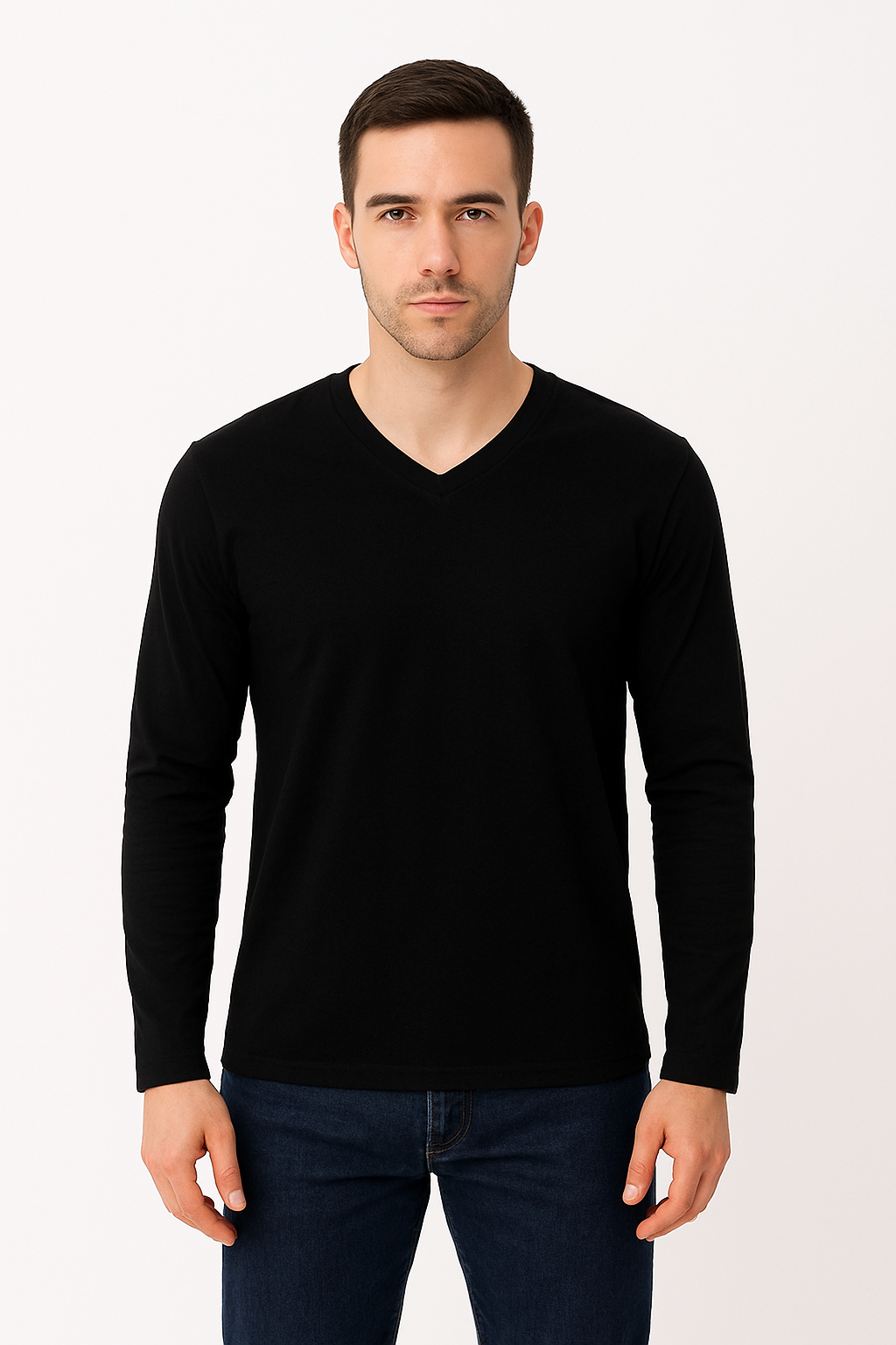 Longsleeve męski czarny DANNY 