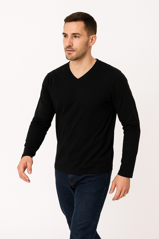 Longsleeve męski czarny DANNY 