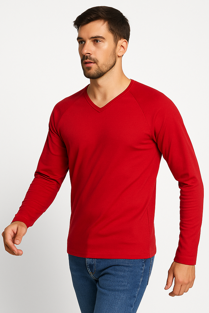 Longsleeve męski czerwony DANNY