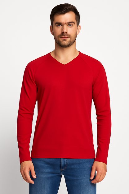 Longsleeve męski czerwony DANNY