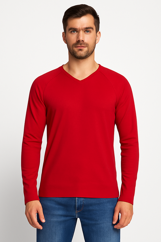 Longsleeve męski czerwony DANNY