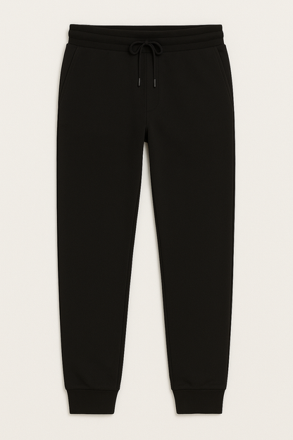Spodnie Dresowe Joggers Męskie Czarne W5203