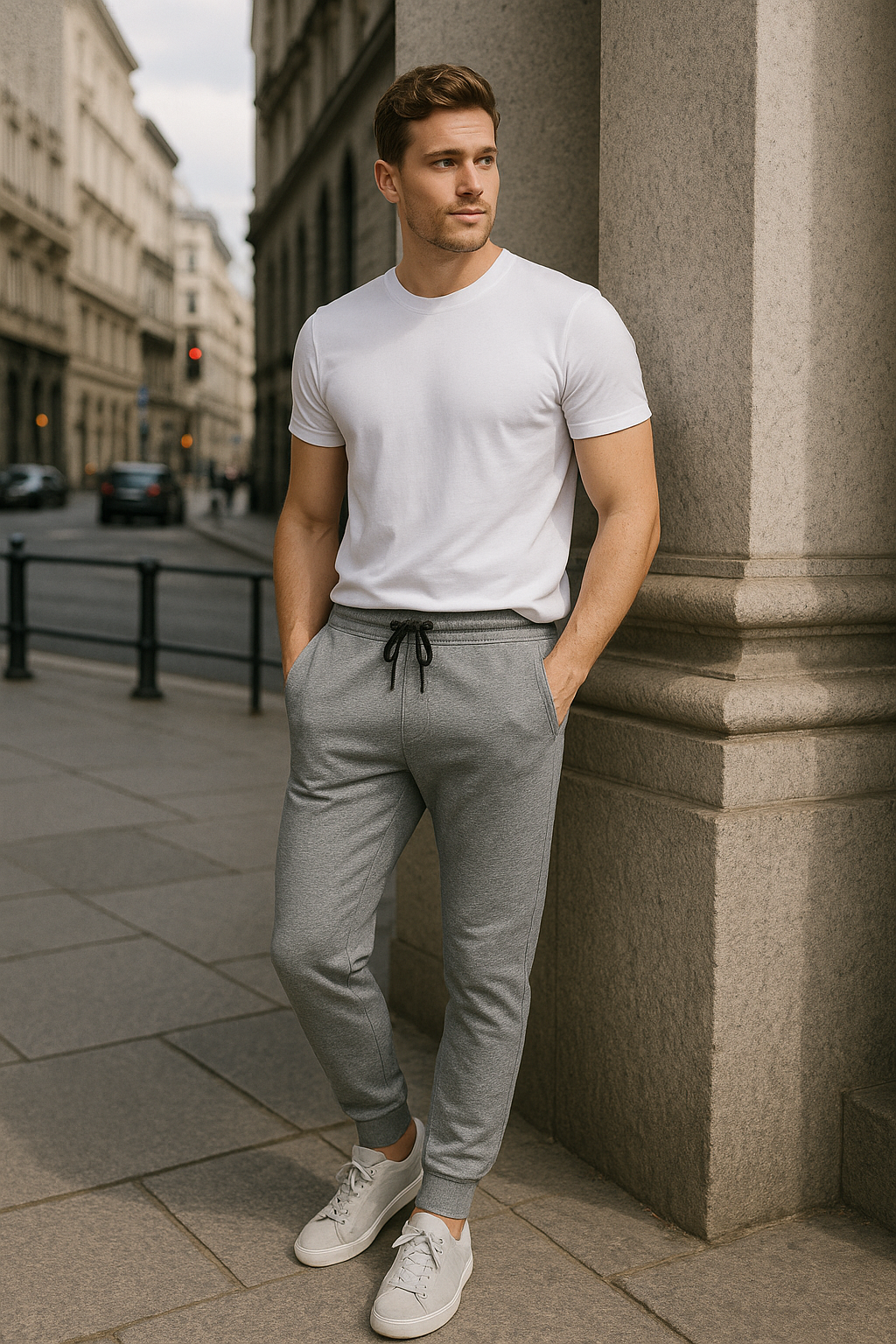 Spodnie męskie Joggers Szare DANNY