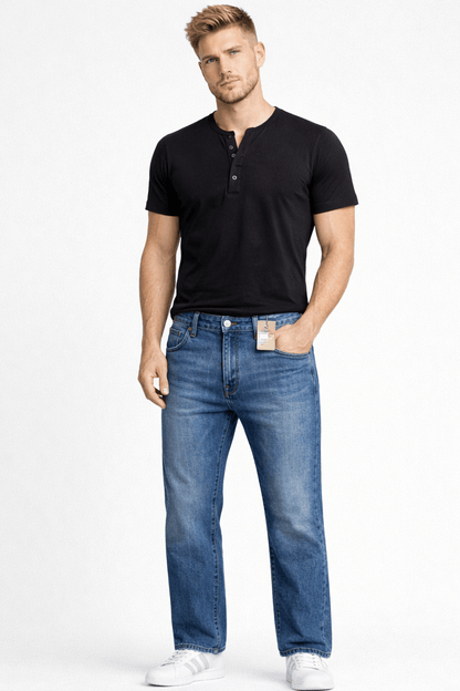 Jeansy męskie BURGOS – klasyczna prosta nogawka - DANNY