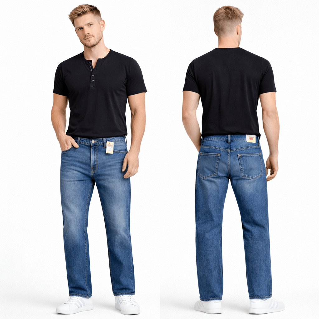Jeansy męskie BURGOS – klasyczna prosta nogawka - DANNY