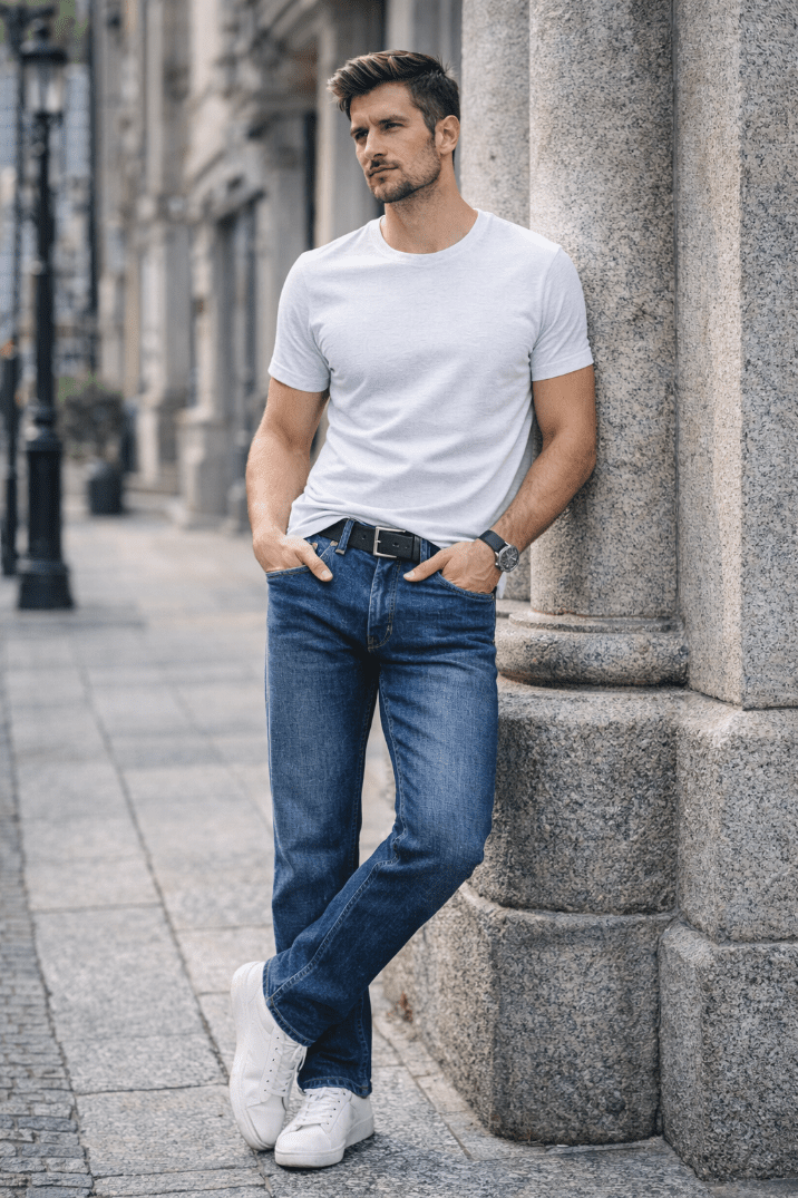 Jeansy męskie LUIS BlueLine prosta nogawka klasyczne denim - DANNY