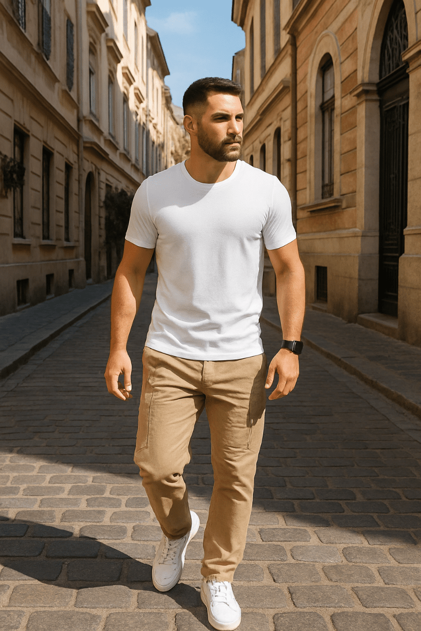 Koszulka męska Bawełniana Biała - DANNY