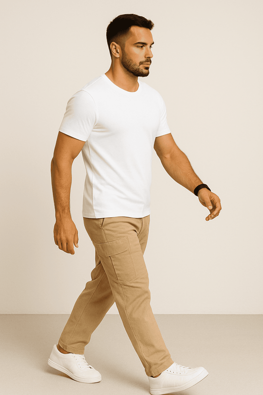 Koszulka męska Bawełniana Biała - DANNY