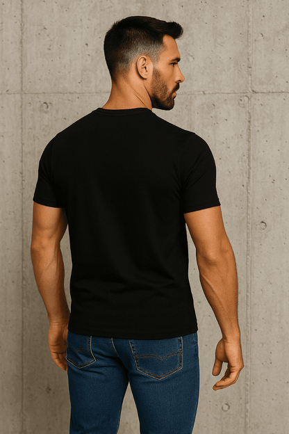 Koszulka męska Bawełniana Czarna - DANNY