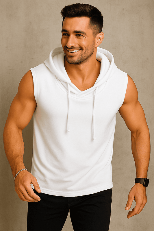 Koszulka męska bez rękawów Urban Flex Biała W5506 - DANNY