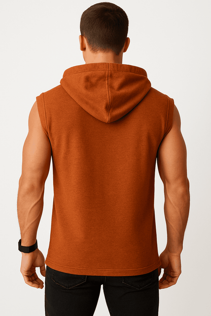 Koszulka męska bez rękawów Urban Flex brązowa W5506 - DANNY