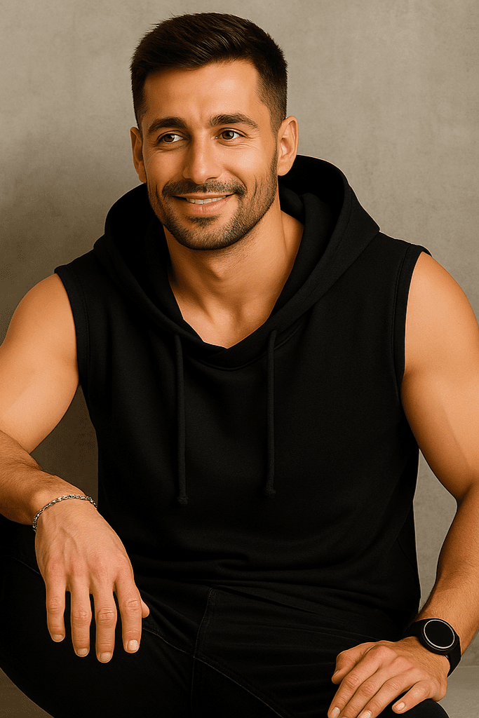 Koszulka męska bez rękawów Urban Flex czarna W5506 - DANNY